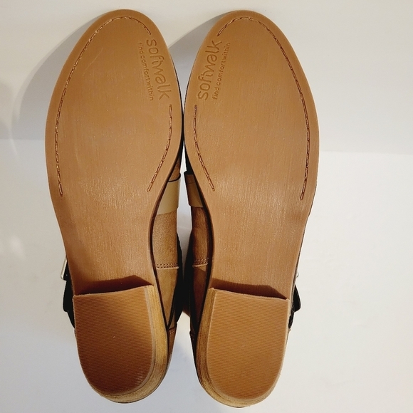 NEW Softwalk Rayne Brown Soft  Leather Pull On Mid Buckle Bootie Size 10 - Picture 6 of 7